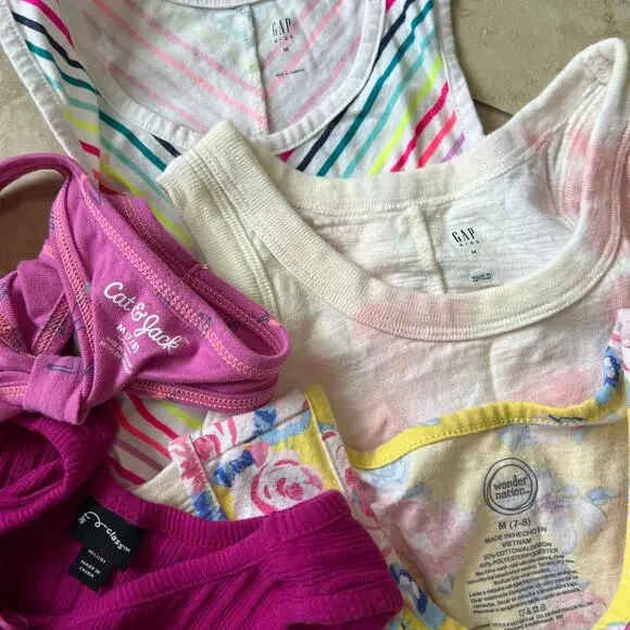 Lot 5 Dresses Girl's Sz M 7/8 Cat & Jack Art Class Gap Wonder Nation School Play - Picture 4 of 5